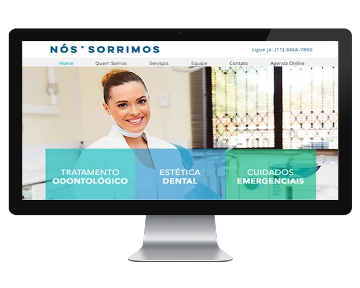 Site para dentistas e consultórios dentários