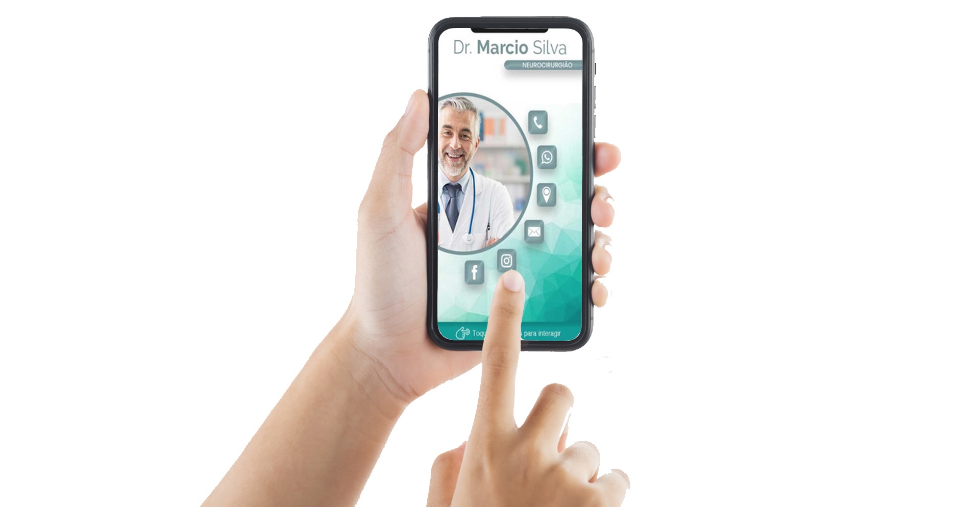 Cartão Digital Interativo para médicos, clínicas e profissionais da saude