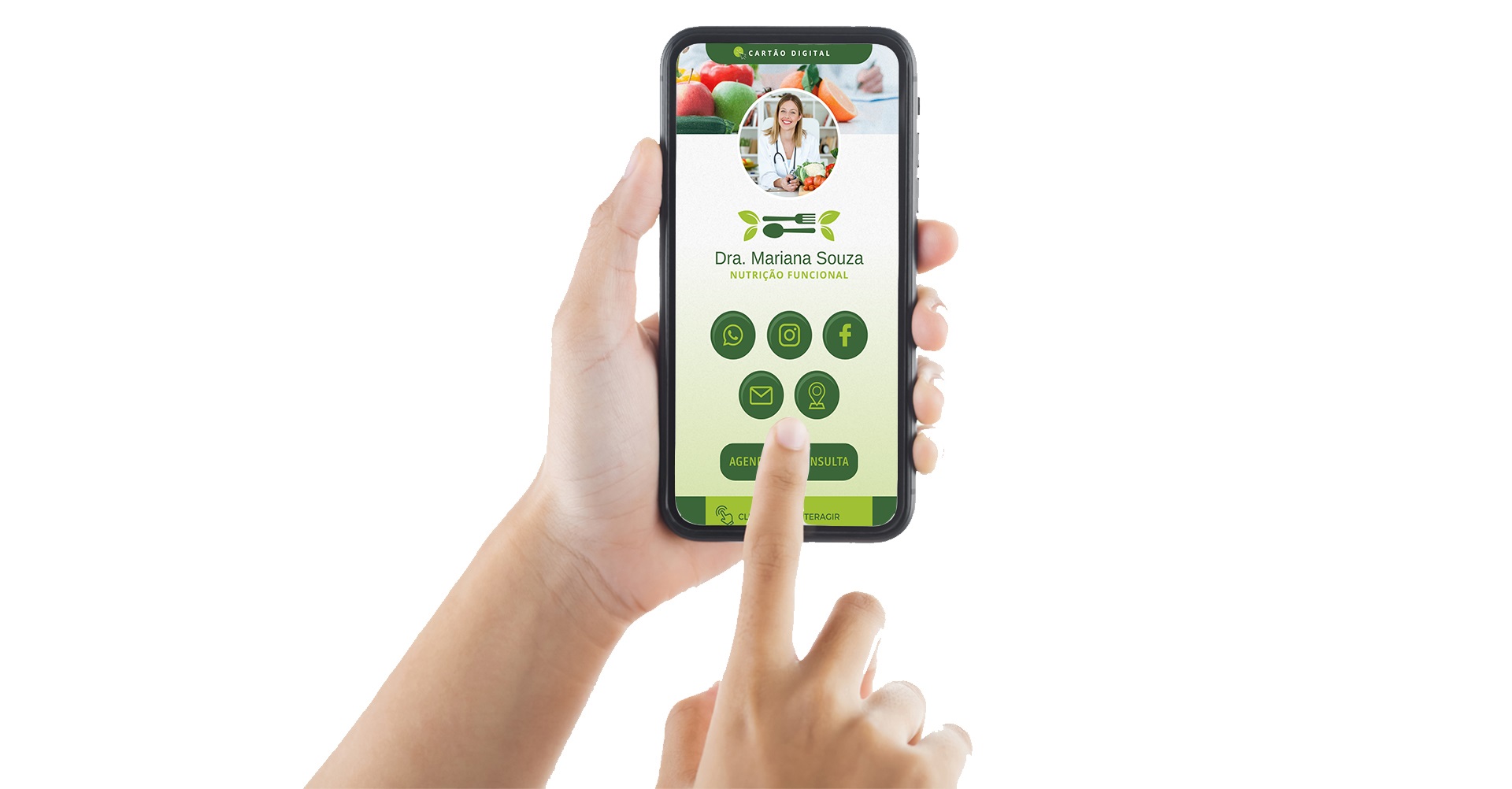 Cartão Digital Interativo para médicos, clínicas e profissionais da saude